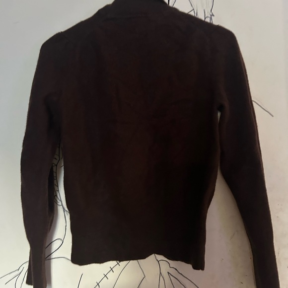 Tweeds Turtleneck Fluffy Brown Sweater XL - Picture 6 of 6